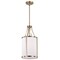 Nuvo Easton 1-Light Pendant - Burnished Brass Finish - White Linen Shade 60/7961 - alternate 2